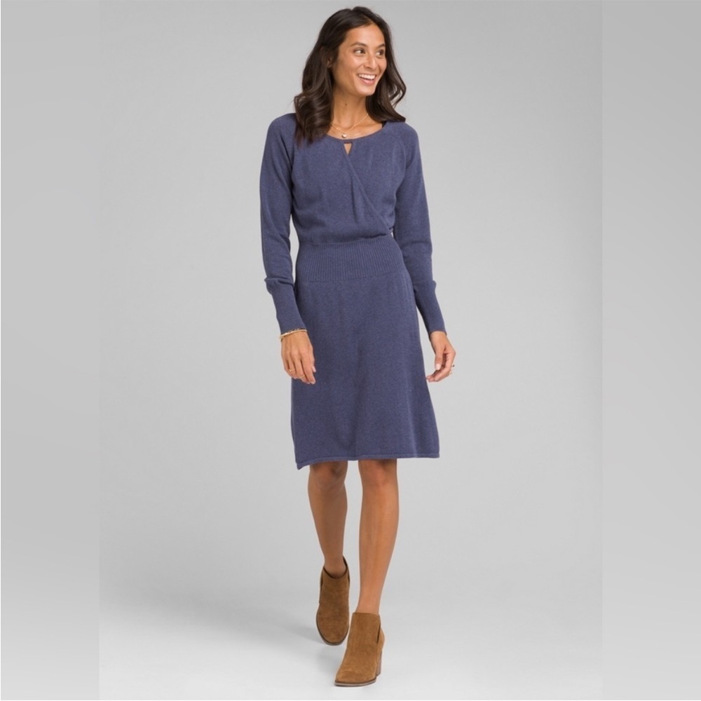 Prana Sonatina Dress Midnight Dew Heather Organic Cotton